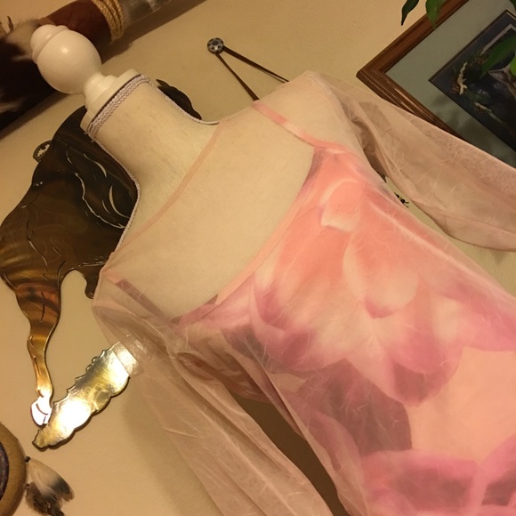 Candice Candice LA sheer top over attached tank - Picture 1 of 9